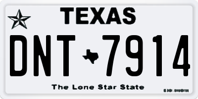 TX license plate DNT7914