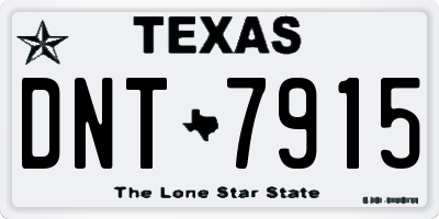 TX license plate DNT7915