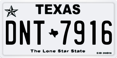 TX license plate DNT7916