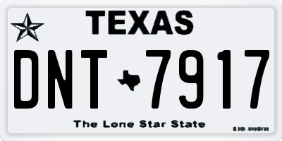 TX license plate DNT7917