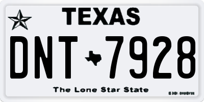 TX license plate DNT7928