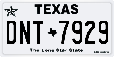 TX license plate DNT7929