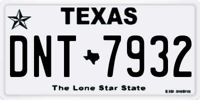 TX license plate DNT7932