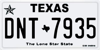 TX license plate DNT7935