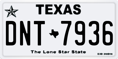 TX license plate DNT7936