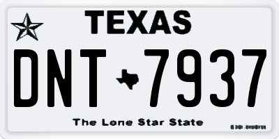 TX license plate DNT7937