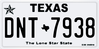 TX license plate DNT7938
