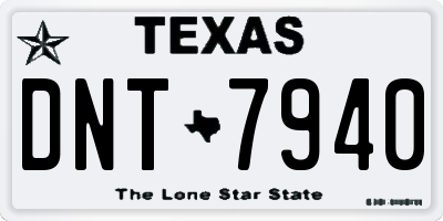 TX license plate DNT7940