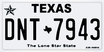 TX license plate DNT7943