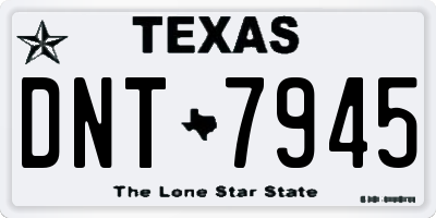TX license plate DNT7945