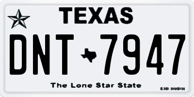 TX license plate DNT7947