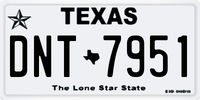 TX license plate DNT7951