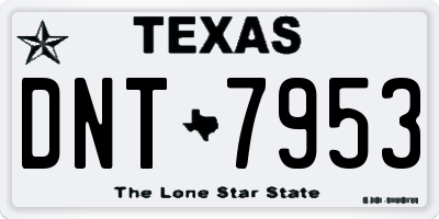 TX license plate DNT7953