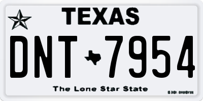 TX license plate DNT7954