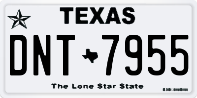 TX license plate DNT7955