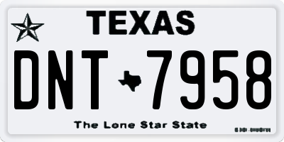 TX license plate DNT7958