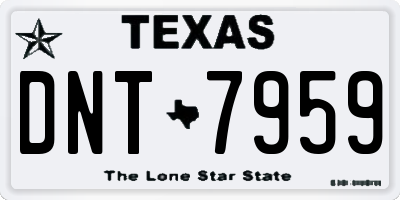 TX license plate DNT7959