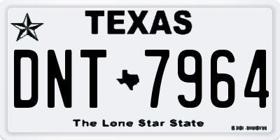 TX license plate DNT7964