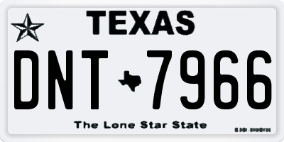 TX license plate DNT7966