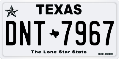 TX license plate DNT7967