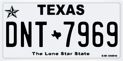 TX license plate DNT7969