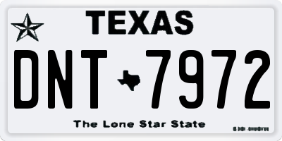 TX license plate DNT7972