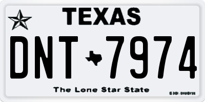 TX license plate DNT7974