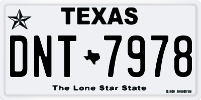 TX license plate DNT7978