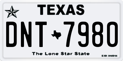 TX license plate DNT7980