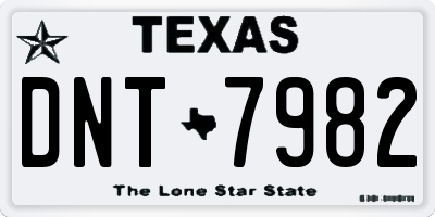 TX license plate DNT7982