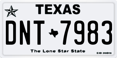 TX license plate DNT7983