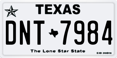 TX license plate DNT7984