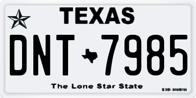 TX license plate DNT7985