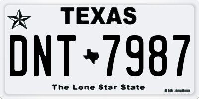 TX license plate DNT7987