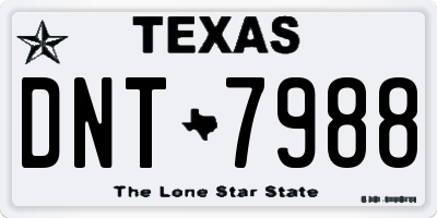 TX license plate DNT7988