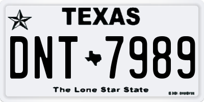 TX license plate DNT7989
