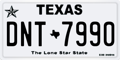 TX license plate DNT7990