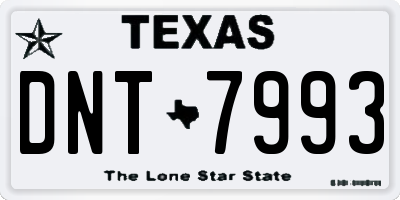 TX license plate DNT7993