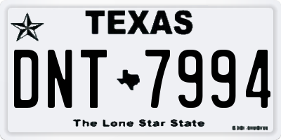 TX license plate DNT7994