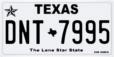 TX license plate DNT7995