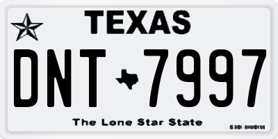 TX license plate DNT7997