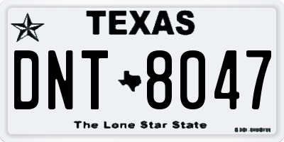 TX license plate DNT8047