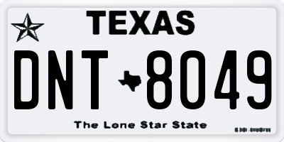 TX license plate DNT8049