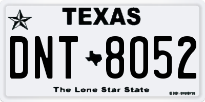 TX license plate DNT8052