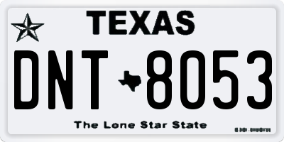 TX license plate DNT8053
