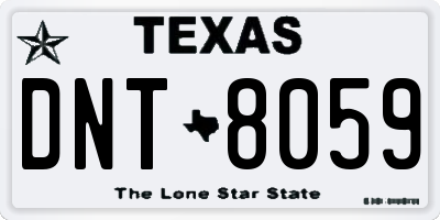 TX license plate DNT8059
