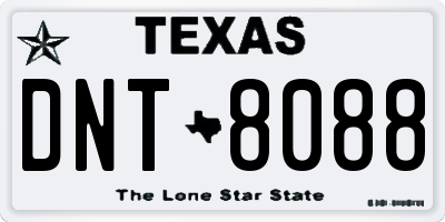 TX license plate DNT8088