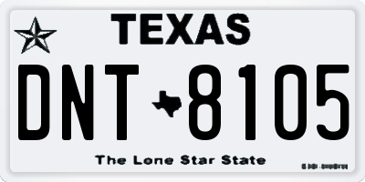 TX license plate DNT8105