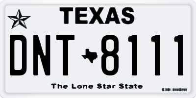 TX license plate DNT8111