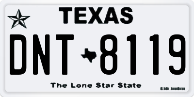 TX license plate DNT8119